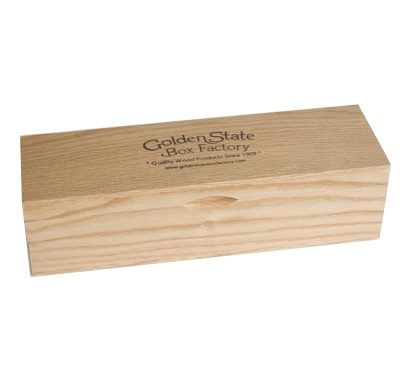 plain single bottle oak wooden wine Box - Golden State Box Factory