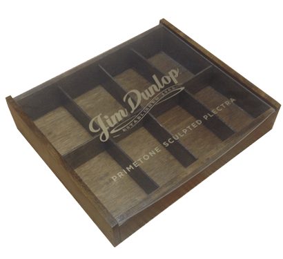 premium wood Musical Accessories Packaging with acrylic top and custom branded logo - Golden State Box Factory