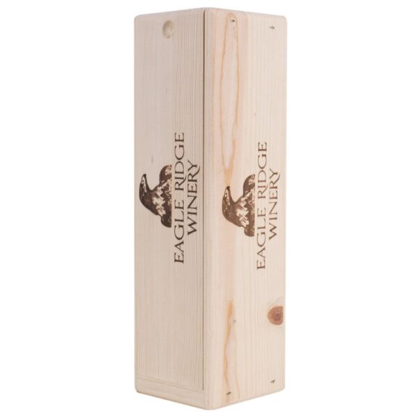 1 Premium Universal Bottle Pinewood box with sliding lid. USA sourced, FSC Certified Pinewood. Thickness 1/2". Pine wood Lid.Nails assembly. Rounded edges . Printing: 3 (1 color) silkscreen or fire branding on Lid and 2 sides INSIDE DIMENSIONS: 12-1/4" L x 3-3/8" W x 3-3/8" H OUTSIDE DIMENSIONS: 13-3/4" L x 4" W x 4-1/4" H