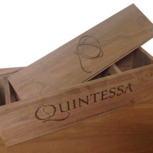 premium wooden walnut wine box with sliding lid - Golden State Box Factory
