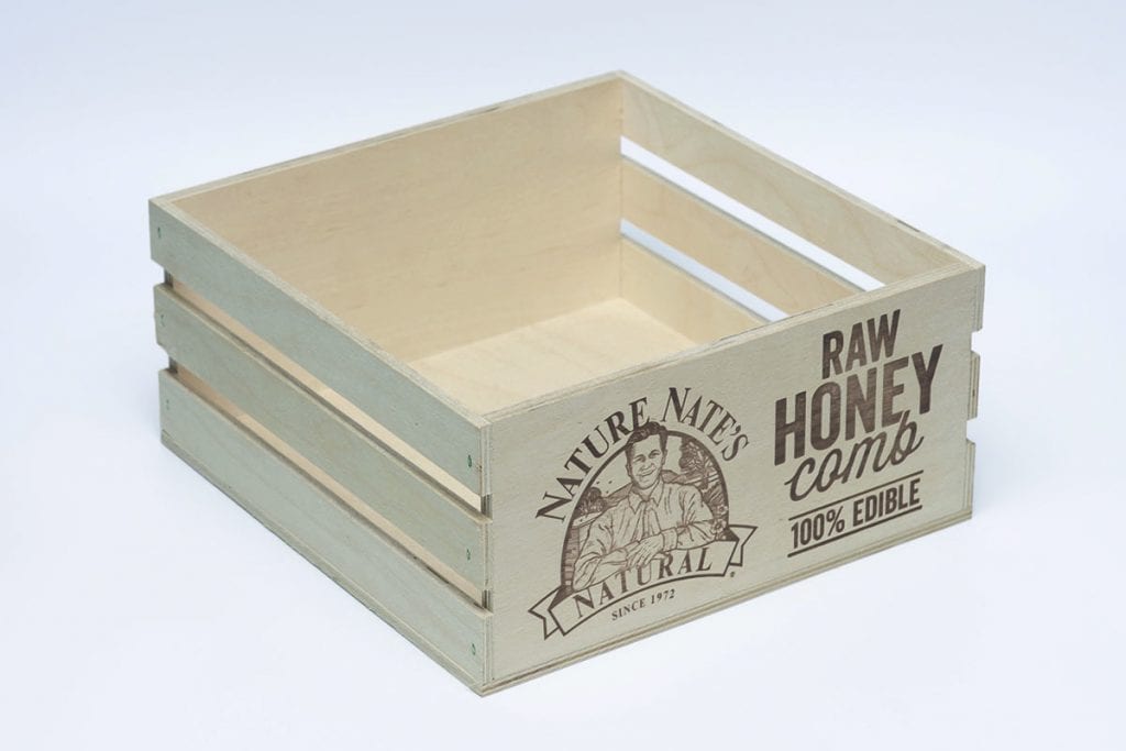 Honey Wooden Crate - Nature Nates - Golden State Box Factory