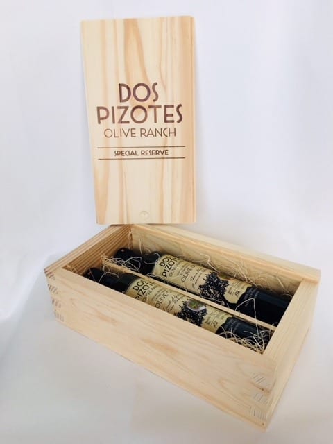 Dos Pizotes - Olive Oil Sliding Wooden Box