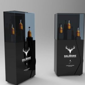 Multi-material whiskey retail display - Dalmore Whisky