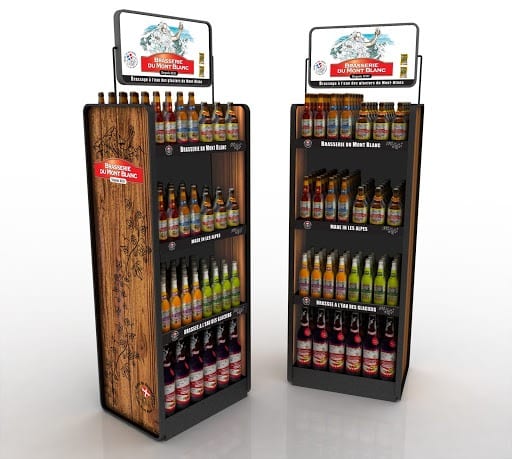 point of sale alcohol & beer retail display - Brasserie Montblanc