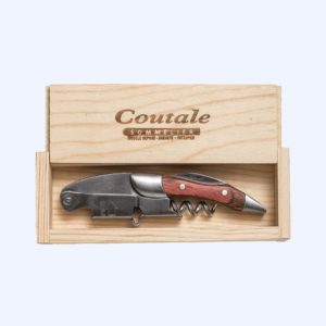 custom manufactured sliding lid wooden gift box for corkscrew -